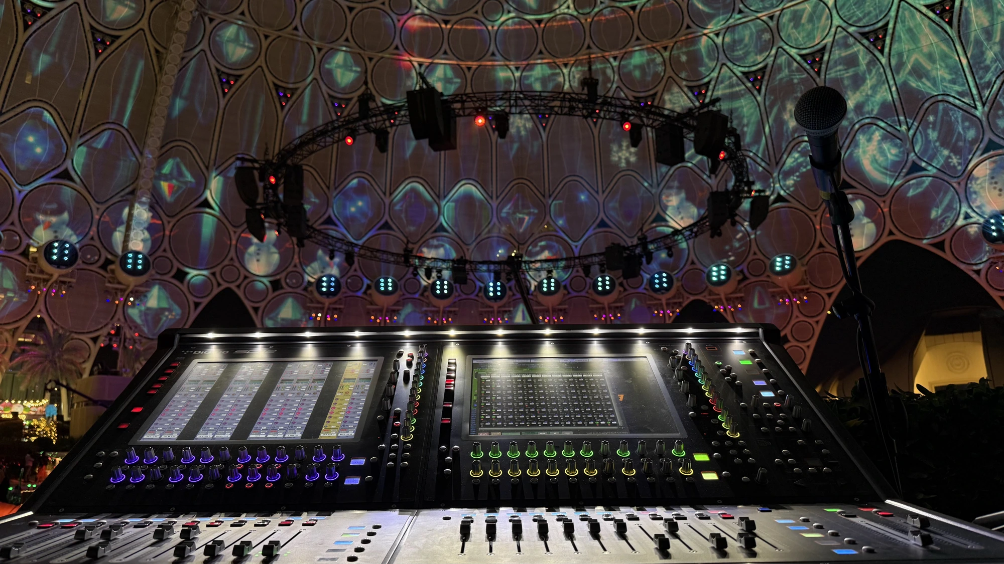 DiGiCo SD7 at FOH — under the Al Wasl Plaza dome, Expo City Dubai